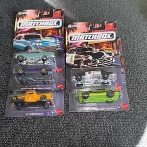 Matchbox 5 Car Set Mustang Firebird Ford Truck Impala Hudson